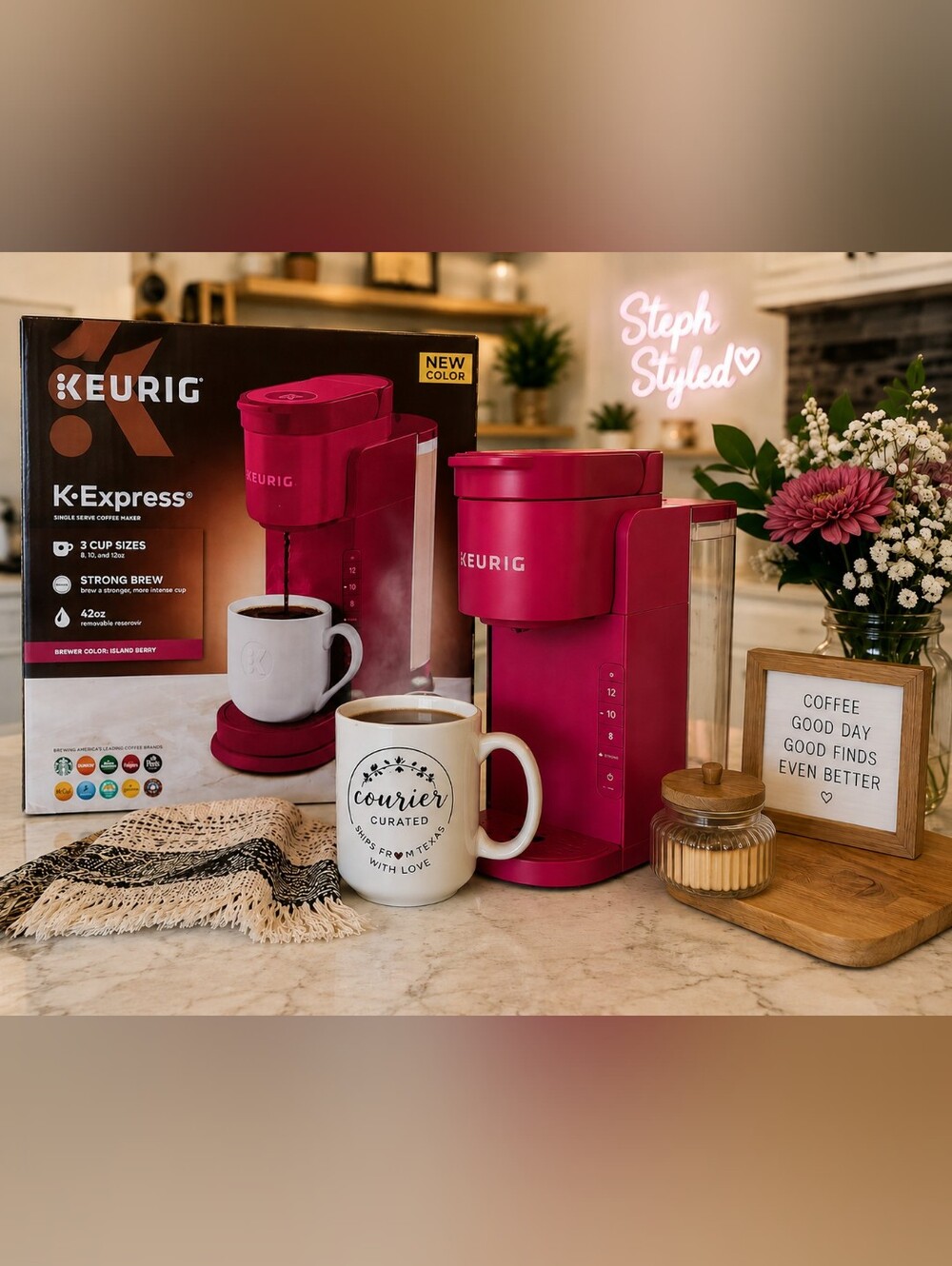 Keurig K-Express K26 Coffee Maker Island Berry Pink NIB Factory Sealed